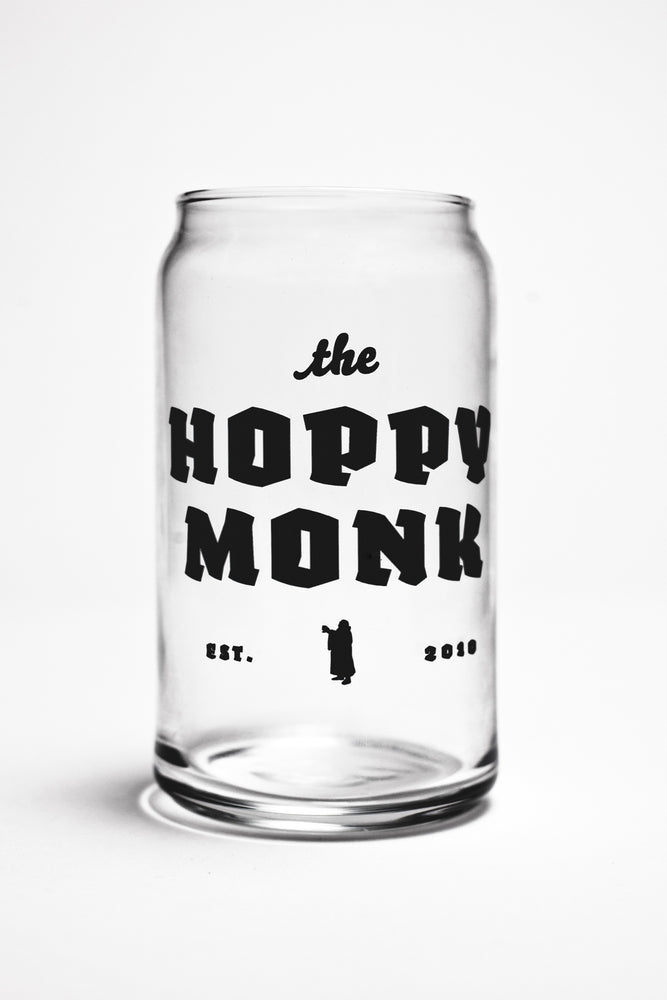 The Hoppy Monk Text Glass
